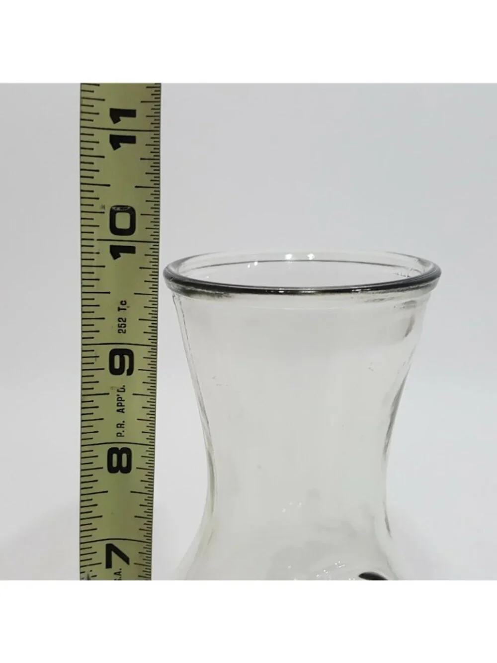 Vintage Clear Wavy Glass Milk Juice Bottle Jar Jug Carafe Since 1852 Flat Back